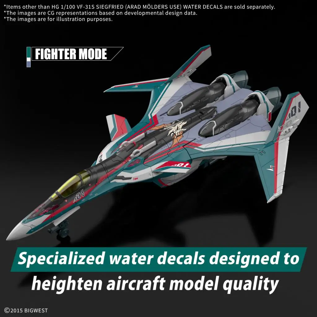 MACROSS - HG 1/100 VF-31S Siegfried Water Decals - Model Kit